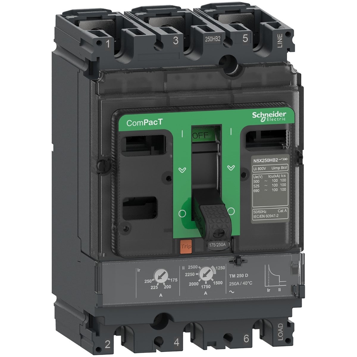 ComPacT Şalter NSX250F 36kA AC 3P3D 250A TMD