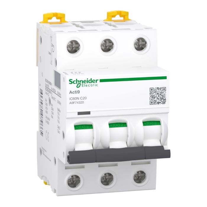iC60N - minyatür devre kesici - 3P - 20A - C eğrisi main product photo