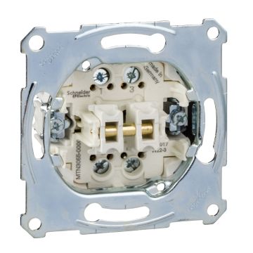 Merten, İkili Liht Buton Mekanizması, 10A, 250 V AC, Vidalı Bağlantı