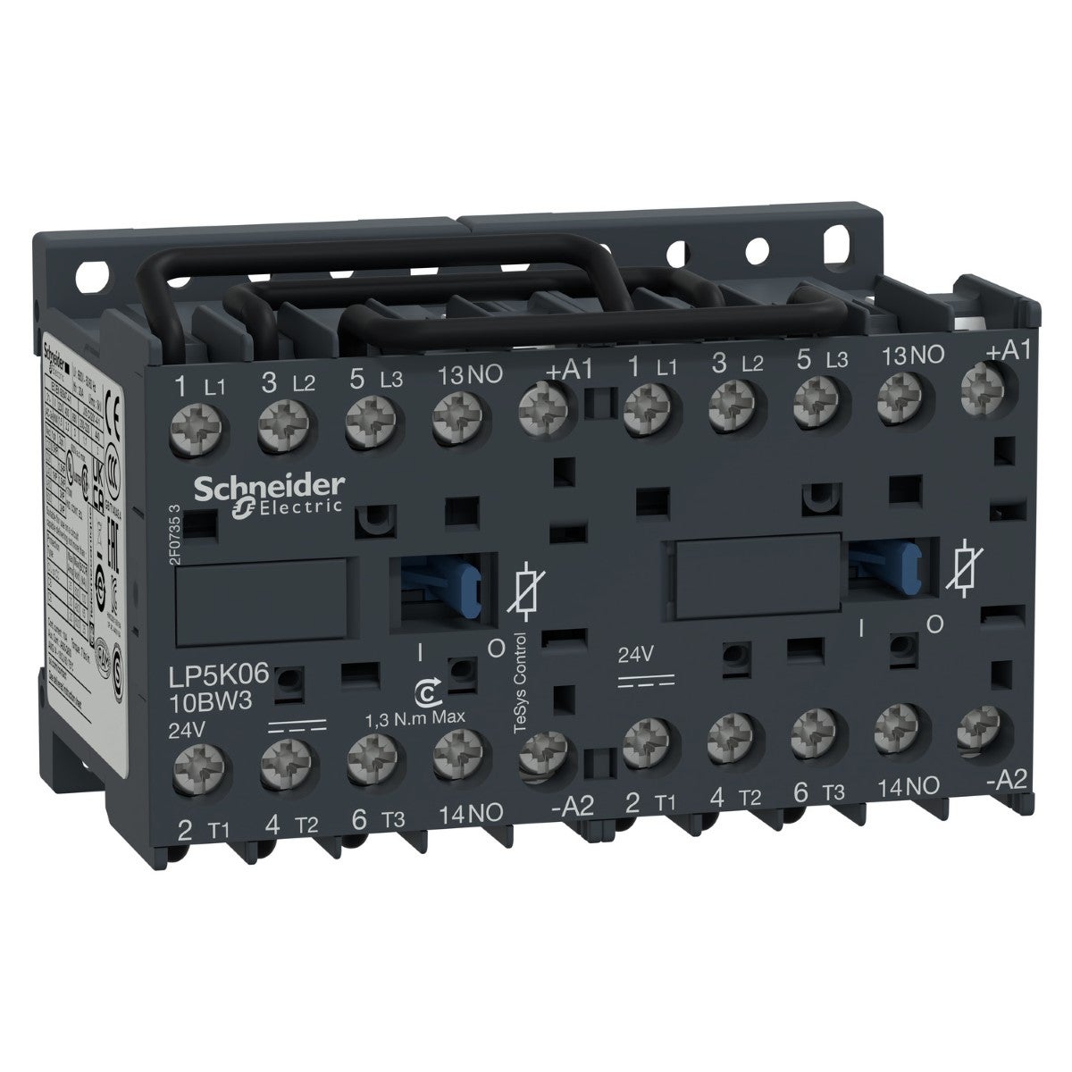 TeSys K dönüşlü kontaktör - 3P(3 NA) - AC-3 - <= 440 V 6 A - 24 V DC bobin